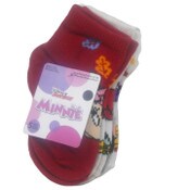 Wholesale - 5pk 12-24m MINNIE MOUSE HARVEST QTR SOCKS, UPC: 193159212506